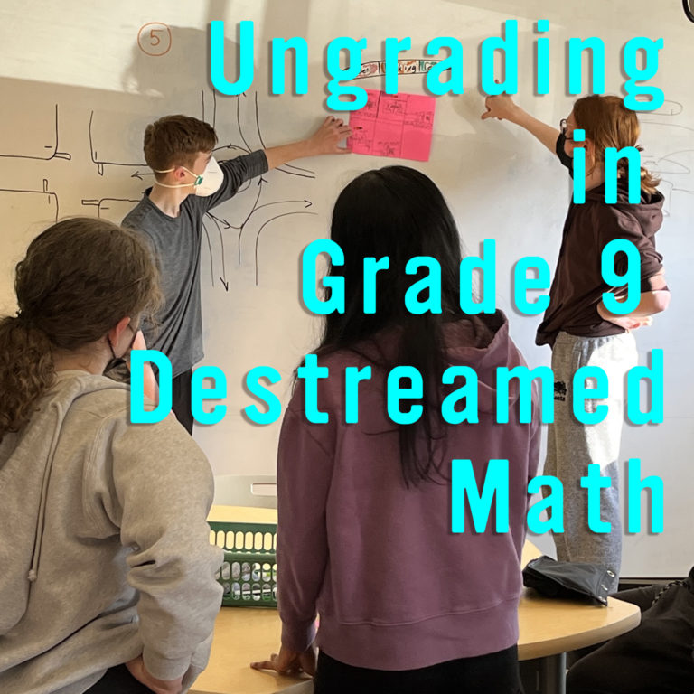 Ungrading in Destreamed Math